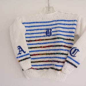 Children&#39;s sweater hand-knitted UNIQUE size 110-116