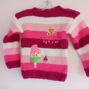 Children&#39;s sweater hand-knitted UNIQUE size 122