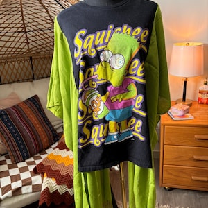 The Simpsons Up-cycled T-shirt Poncho