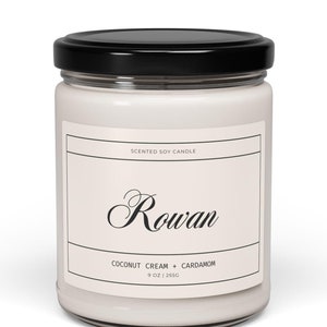 ROWAN Soy Candle, Throne of Glass Book, Book Lover Candle, Book Scented Candle, Literary Candle, Book Inspired Candle, Bookish Candle Scent