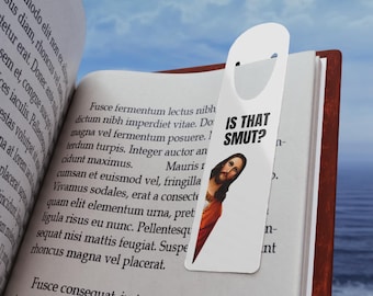 Peeking Jesus - Is that Smut? Humorous Metal Bookmark Is That Smut?  Funny Gift for Readers, Fun Book Accessory, Unique Book Lover Gift