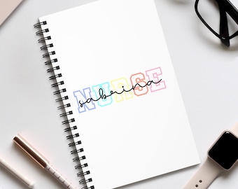 Gepersonaliseerde verpleegkundige spiraal dagboek inspirerend cadeau voor gezondheidswerkers, verpleegkundige planner, schattig dagboek voor verpleegkundigen, notitieboekje verpleegschool