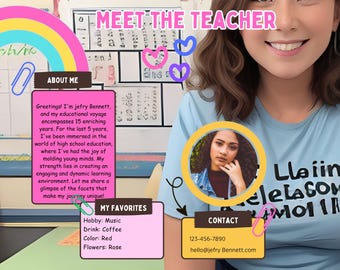 Meet The Teacher Template Meet TheTeacher Kindergarten Letter Meet The Teacher Flyer Your Teacher Boho Meet Your Teacher Bulletin Printable