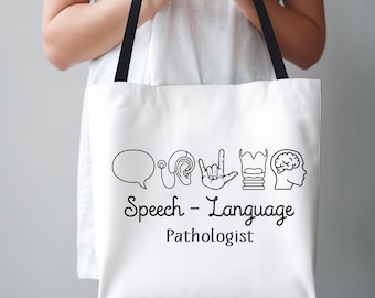 Speech Therapy Tote Bag, Speech Therapist Gift, Speech Therapy, Speech Pathologist, Slp To Be, Speech Therapy Gift, Autism Awareness