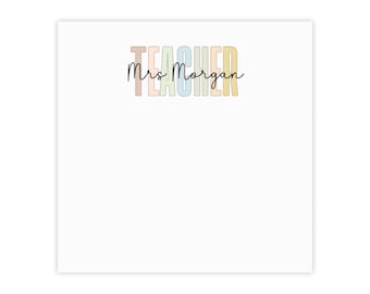 Teacher Gift, Customizable Notepad, Back to School, End of Year Gift, Teacher Appreciation, Teacher Custom Notepad, Teacher Christmas Gift