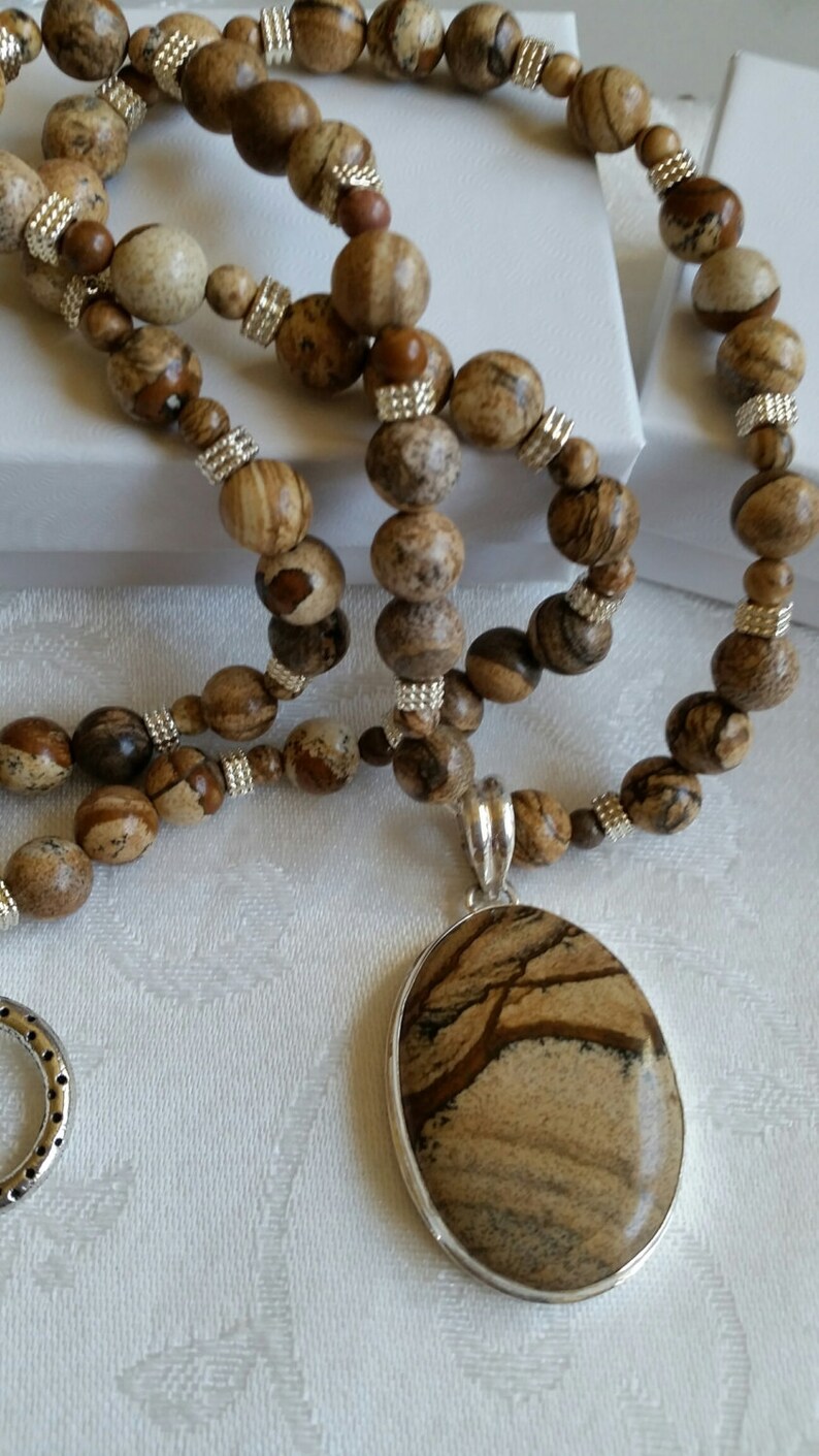 Grounded Necklace Biggs Jasper Necklace Etsy