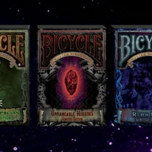 Cartas de juego Bicycle Cthulhu Great Old One / Barajas de arte coleccionables de H. P. Lovecraft
