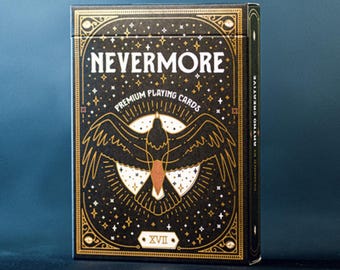 Baraja de naipes Nevermore / Estuche de lujo con láminas / Regalos de Edgar Allen Poe
