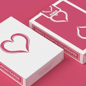Fantastische Spielkarten | Zirkus-Thema | Zauber Deck | Rosa Karten