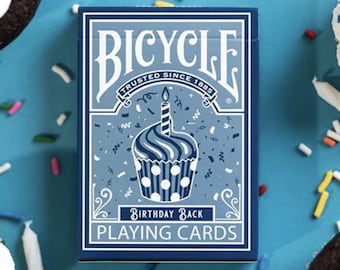 Fahrrad-Geburtstags-Rückseiten-Spielkarten | Spaß Geburtstagsgeschenk
