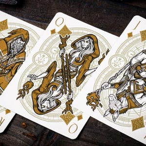 Las Claves de Salomón: Baraja de cartas Golden Grimoire / Baraja de lujo personalizada