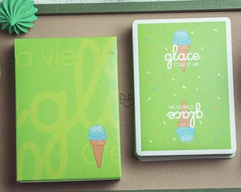 Glace Spielkarten (Limited Edition Matcha Green) Deck | Eiscreme-Liebhaber-Geschenk
