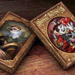 Die Animal Instincts Poker und Orakel Spielkarten | Tierreich Kunst | Personalisiertes Deck