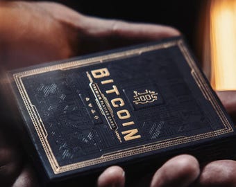 Bitcoin Black Edition Spielkarten | Schlüssel | Luxus Deck für Poker