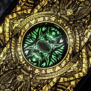 Cartes à jouer édition Inferno Emerald Blaze | Les Enfers | Deck personnalisé de luxe