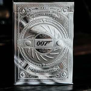 Naipes James Bond Edición Plata / Baraja 007 / Baraja plateada metalizada