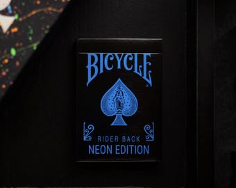 Fahrrad Cool-Blau Neon Rider Zurück Spielkarten