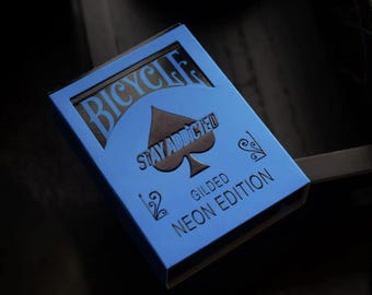 Naipes Bicycle Prism Blue dorados (bordes metálicos laminados)