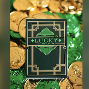 Cartas de Baralho LUCKY | Baralho de Pôquer Personalizado | Pote de Ouro