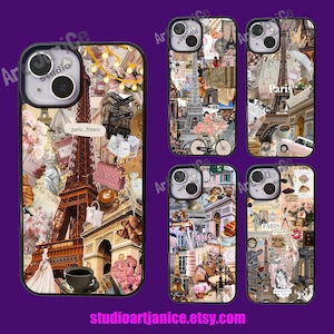 Paris Eiffel Tower collage phone case for iphone 16 15 14 13 12 11 / Case for Samsung S24 S23 S22 S21 A55 A54 A35 A16 A15 / Case for Pixel 9