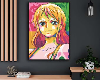 アニメ海賊船のクロスステッチパターン：ピクセルアートセット（PDF