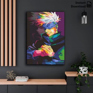 Anime Kreuzstich Stickmuster Jujutsu Sujutsu Sofort-Download PDF