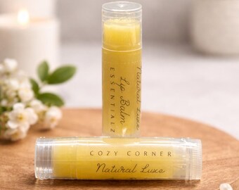 Natural Luxe Lip Balm | Unscented | Nourishing | Shea Butter | Jojoba Oil | Beeswax | Natural Skincare