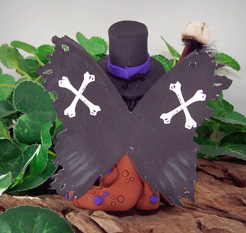 Polymer Clay Voodoo Witch Doctor Butterfly Dragon Sculpture Etsy