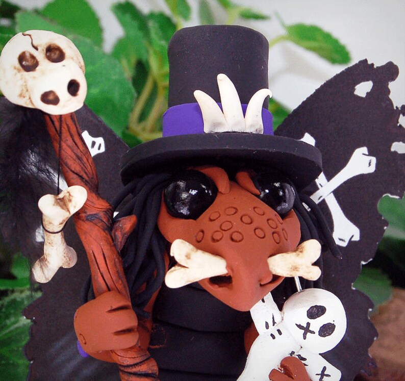 Polymer Clay Voodoo Witch Doctor Butterfly Dragon Sculpture Etsy