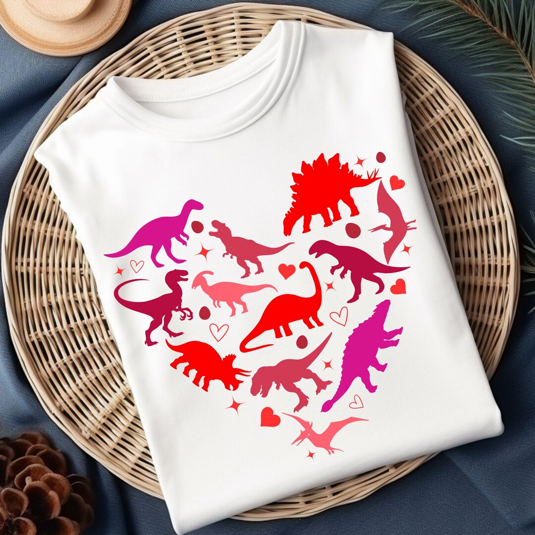 Dinosaur Heart SVG & PNG, Valentine's Day Cut File (digital Download ...
