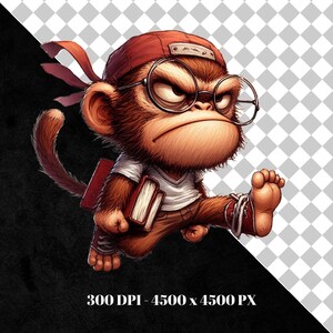 Grumpy Monkey Watercolor PNG: Funny T-shirt Design (digital Download ...