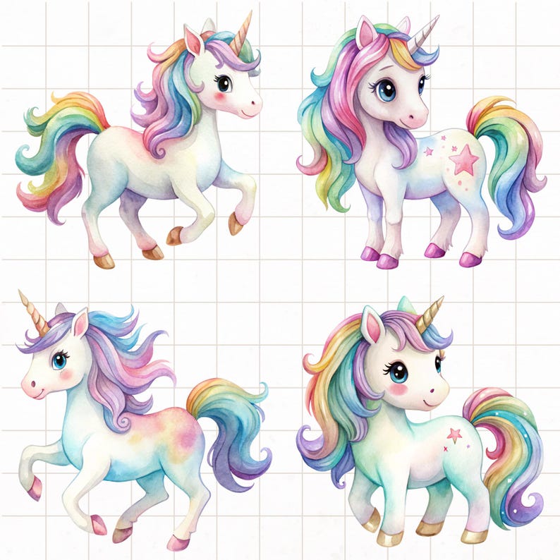 unicorn graphics, magical animal, rainbow unicorn png, baby unicorn png, cute unicorn png, nursery decoration, pastel unicorn, unicorn clipart, watercolor unicorn, baby girl birthday, animal clipart, baby shower, watercolor clipart