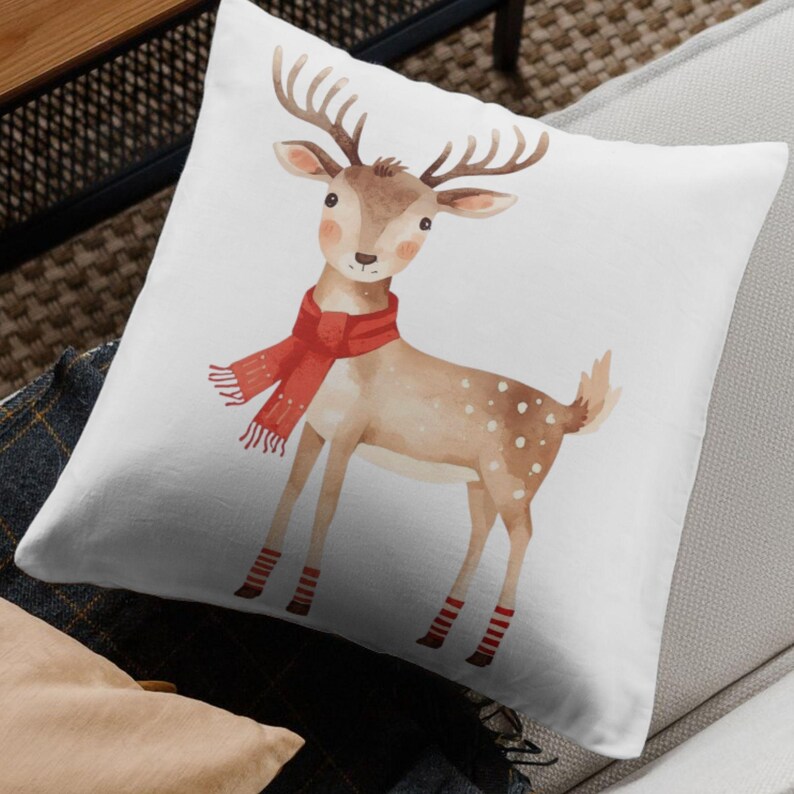 Watercolor Reindeer Clipart Bundle: 20 Funny Christmas PNG Graphics ...