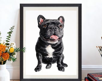 Custom Pet Portrait from Photo, Watercolor Pet Painting, Hand Drawn Pet, Dog Portrait, Cat Portrait, Hand Painted, Personalized Gift