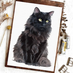 Retrato de mascota en acuarela personalizado, retrato de perro personalizado, retrato dibujado a mano a partir de una foto, regalo personalizado, retrato de mascota pintado a mano, pintura de mascotas imagen 3