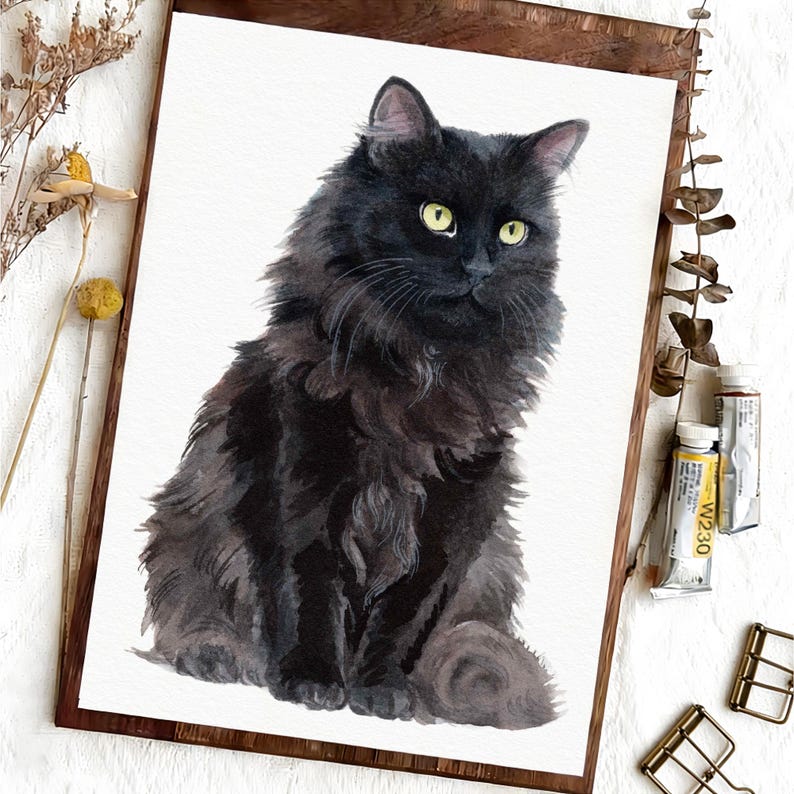 Retrato de mascota en acuarela personalizado, retrato de perro personalizado, retrato dibujado a mano a partir de una foto, regalo personalizado, retrato de mascota pintado a mano, pintura de mascotas imagen 3