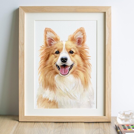 Custom Watercolor Portraits,Using Pet Photo,Cat Portraits,Personalized Digital Dog Portraits,Custom Dog Portraits,Custom Pet Memorial Art