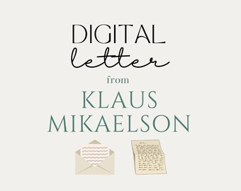 Carta digital de confesión de amor no correspondido de Klaus Mikaelson (descarga instantánea)