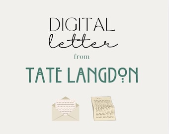 Carta de confesión de Tate Langdon sobre su enamoramiento digital (descarga instantánea)