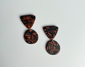 Lenny — Patterned | Polymer Clay Statement Earrings | Maximalist | Bold Modern Earrings | Cool Colorful Earrings for All