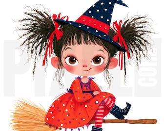 10 imágenes prediseñadas de brujas atrevidas y originales, PNG, bruja divertida de Halloween, disfraz de bruja para pedir dulces, creación de tarjetas, scrapbooking, descarga digital