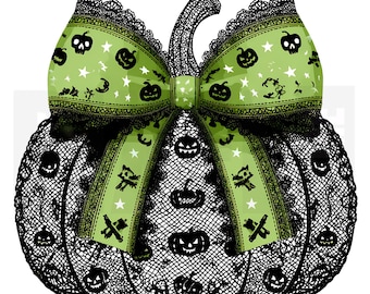 12 imágenes prediseñadas de encaje de calabaza de Halloween, PNG, decoración de encaje con silueta gótica, manualidades, truco o trato, creación de tarjetas, scrapbooking, descarga digital