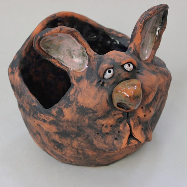 Rabbit Plant Holder Etsy