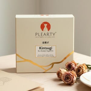 DIY Kintsugi Repair Kit: Food-Safe Linseed Resin, Gold Mica Powder, Modern Japanese Ceramic Repair