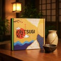PLEARTY Kintsugi Repair Kit 50ml Linseed Food-Safe Resin Dishwasher Proof 60g Metallic Mica Gold Powder 15Page Booklet Kintsugi Kit