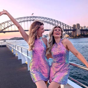 sachin and babi light blue dress Jumpsuit Prom Dresses
