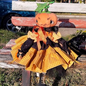 Pumpkin,pumpkin doll,rag doll pumpkin,Halloween,Halloween gift,stylized doll,Halloween decor,Halloween doll handmade,doll with pumpkin head