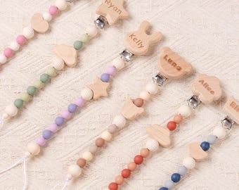 Clip para chupete personalizado con nombre, clip para chupete personalizado, clip para chupete, soporte para chupete, regalo para baby shower, regalo para bebé recién nacido, regalos para recién nacidos