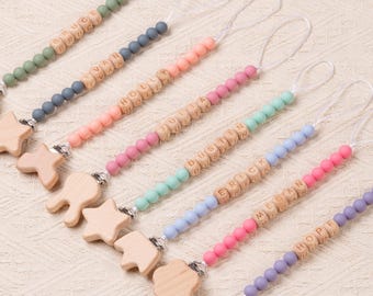 Clip per ciuccio personalizzata per bambino e bambina, clip per ciuccio personalizzata con nome, clip per ciuccio, regalo per baby shower, regali per neonati, regali per neonati