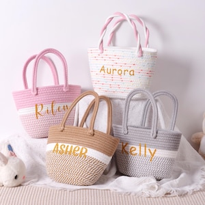 Personalisierte Tragetasche für Kleinkind-Kinder, benutzerdefinierte Blumenmädchen Vorschlag Geschenk Tasche, Geburtstagsgeschenk für Kleinkind-Mädchen, Weihnachtsgeschenk für Mädchen